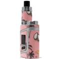 Skin Decal Wrap for Smok AL85 Alien Baby Coconuts Palm Trees and Bananas Pink VAPE NOT INCLUDED