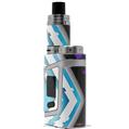 Skin Decal Wrap for Smok AL85 Alien Baby Black Waves Neon Teal Purple VAPE NOT INCLUDED