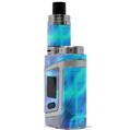 Skin Decal Wrap for Smok AL85 Alien Baby Cubic Shards Blue VAPE NOT INCLUDED