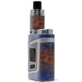 Skin Decal Wrap for Smok AL85 Alien Baby Exotic Wood Waterfall Bubinga Burst Neon Blue VAPE NOT INCLUDED