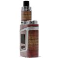 Skin Decal Wrap for Smok AL85 Alien Baby Exotic Wood Pommele Sapele Burst Fire Red VAPE NOT INCLUDED