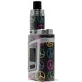 Skin Decal Wrap for Smok AL85 Alien Baby Kearas Peace Signs Black VAPE NOT INCLUDED