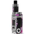 Skin Decal Wrap for Smok AL85 Alien Baby Pink Star Splatter VAPE NOT INCLUDED