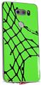 Skin Decal Wrap for LG V30 Ripped Fishnets Green