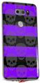 Skin Decal Wrap for LG V30 Skull Stripes Purple