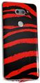 Skin Decal Wrap for LG V30 Zebra Red