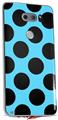 Skin Decal Wrap for LG V30 Kearas Polka Dots Black And Blue