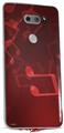 Skin Decal Wrap for LG V30 Bokeh Music Red