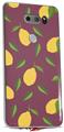 Skin Decal Wrap for LG V30 Lemon Leaves Burgandy