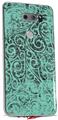 Skin Decal Wrap for LG V30 Folder Doodles Seafoam Green