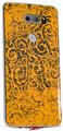 Skin Decal Wrap for LG V30 Folder Doodles Orange