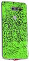 Skin Decal Wrap for LG V30 Folder Doodles Neon Green