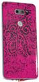 Skin Decal Wrap for LG V30 Folder Doodles Fuchsia