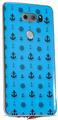 Skin Decal Wrap for LG V30 Nautical Anchors Away 02 Blue Medium