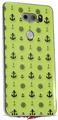 Skin Decal Wrap for LG V30 Nautical Anchors Away 02 Sage Green