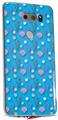 Skin Decal Wrap for LG V30 Seahorses and Shells Blue Medium