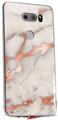 Skin Decal Wrap for LG V30 Rose Gold Gilded Marble