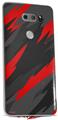 Skin Decal Wrap for LG V30 Jagged Camo Red