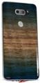 Skin Decal Wrap for LG V30 Exotic Wood Pommele Sapele Burst Deep Blue