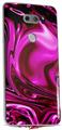 Skin Decal Wrap compatible with LG V30 Liquid Metal Chrome Hot Pink Fuchsia