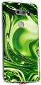Skin Decal Wrap compatible with LG V30 Liquid Metal Chrome Neon Green