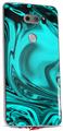 Skin Decal Wrap compatible with LG V30 Liquid Metal Chrome Neon Teal