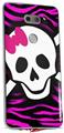 Skin Decal Wrap for LG V30 Pink Zebra Skull