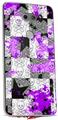 Skin Decal Wrap for LG V30 Purple Checker Skull Splatter