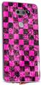 Skin Decal Wrap for LG V30 Pink Checkerboard Sketches