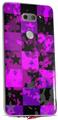 Skin Decal Wrap for LG V30 Purple Star Checkerboard