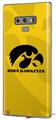 Decal style Skin Wrap compatible with Samsung Galaxy Note 9 Iowa Hawkeyes Herkey Black on Gold