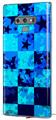 Decal style Skin Wrap compatible with Samsung Galaxy Note 9 Blue Star Checkers