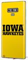 Decal style Skin Wrap compatible with Samsung Galaxy Note 9 Iowa Hawkeyes 01 Black on Gold