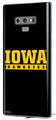 Decal style Skin Wrap compatible with Samsung Galaxy Note 9 Iowa Hawkeyes 03 Black on Gold