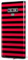 Decal style Skin Wrap compatible with Samsung Galaxy Note 9 Stripes Red