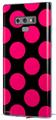 Decal style Skin Wrap compatible with Samsung Galaxy Note 9 Kearas Polka Dots Pink On Black