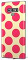 Decal style Skin Wrap compatible with Samsung Galaxy Note 9 Kearas Polka Dots Pink On Cream