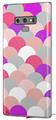 Decal style Skin Wrap compatible with Samsung Galaxy Note 9 Brushed Circles Pink