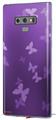 Decal style Skin Wrap compatible with Samsung Galaxy Note 9 Bokeh Butterflies Purple