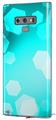 Decal style Skin Wrap compatible with Samsung Galaxy Note 9 Bokeh Hex Neon Teal
