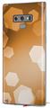 Decal style Skin Wrap compatible with Samsung Galaxy Note 9 Bokeh Hex Orange