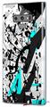 Decal style Skin Wrap compatible with Samsung Galaxy Note 9 Baja 0018 Neon Teal
