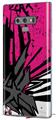 Decal style Skin Wrap compatible with Samsung Galaxy Note 9 Baja 0040 Fuchsia Hot Pink