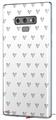 Decal style Skin Wrap compatible with Samsung Galaxy Note 9 Hearts Gray