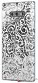 Decal style Skin Wrap compatible with Samsung Galaxy Note 9 Folder Doodles White