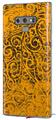 Decal style Skin Wrap compatible with Samsung Galaxy Note 9 Folder Doodles Orange