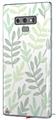 Decal style Skin Wrap compatible with Samsung Galaxy Note 9 Watercolor Leaves White