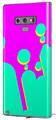 Decal style Skin Wrap compatible with Samsung Galaxy Note 9 Drip Teal Pink Yellow
