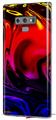 Decal style Skin Wrap compatible with Samsung Galaxy Note 9 Liquid Metal Chrome Flame Hot
