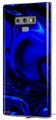 Decal style Skin Wrap compatible with Samsung Galaxy Note 9 Liquid Metal Chrome Royal Blue